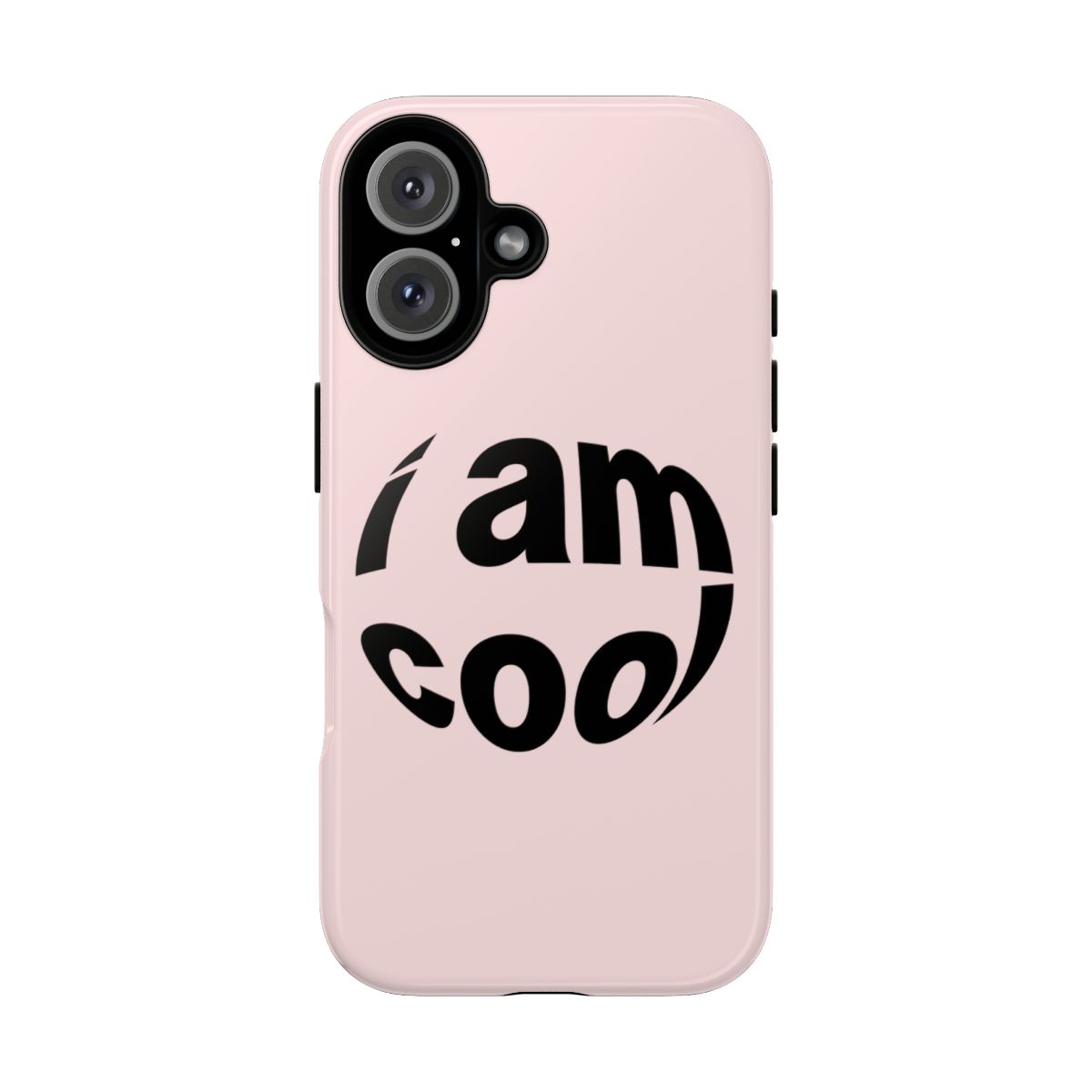 I Am Cool phone case | Smartphone Protective Case, Pink Black Text | Ashtin Earl Merch - Official Phone Cases merchandise
