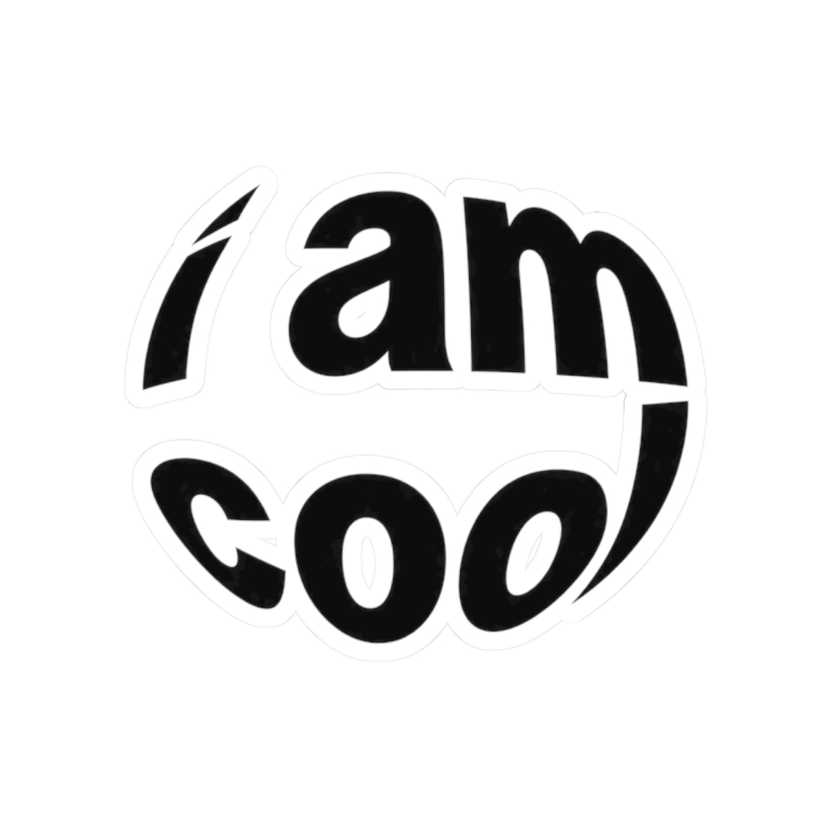 I am cool Circle graphic Sticker | Kiss-cut sticker | Ashtin Earl Merch - alternate angle 3, merchandise